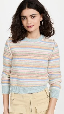 Brand new 😍 Acne Studios Rainbow Knit Sweater Pale Blue/Multi 🎁