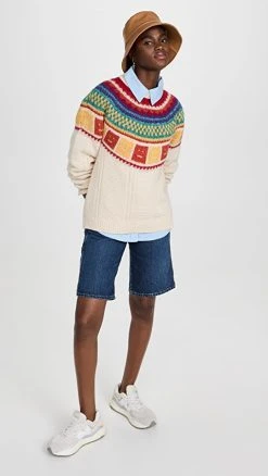 Best Pirce ✔️ Acne Studios Fairisle Sweater Oatmeal Melange/Warm Yellow 🎉