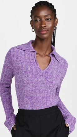 Brand new ❤️ Acne Studios Marled Knitwear Sweater Purple/Grey 🤩