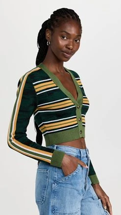Top 10 🎁 Ahluwalia Augusta Cardigan Green/Black ❤️