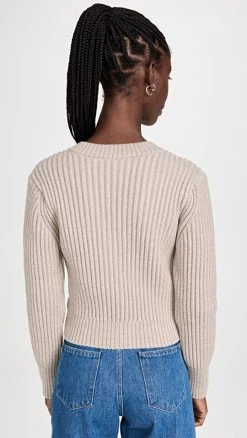 Budget ✨ AMI Short Ribbed Cardigan Beige ❤️ -Veronica Beard Shop amidb3005512688 1662580976428 2 0. UX540 . QL90