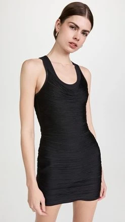 Buy 🔔 Alexander Wang Fringe Tank 👗 Dress Black ✨