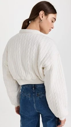 Promo 😉 Alexander Wang Padded Long Sleeve Cardigan Ivory 🎉 -Veronica Beard Shop awang437991a530 1662488985100 2 0. UX540 . QL90