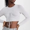 Cheapest 😍 Christopher Esber Bustier Cropped Tie Knit Grey ⭐ -Veronica Beard Shop cesbe300911ad58 1663096757649 2 0. UX540 . QL90