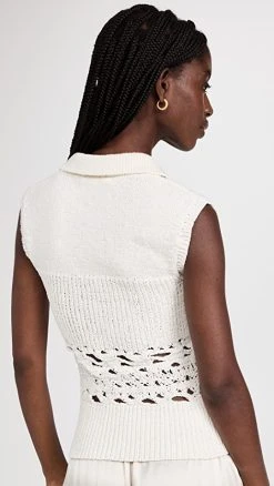 Cheapest 😍 Christopher Esber Sleeveless Crochet Polo White 😍 -Veronica Beard Shop cesbe301061c925 1661524788801 2 0. UX540 . QL90