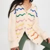 Promo 🛒 Mira Mikati Striped Fluffy Knit Wool Blend Hooded Sweater Ecru/Multi ✨ -Veronica Beard Shop cmira3039575135 1663269540553 2 0. UX540 . QL90