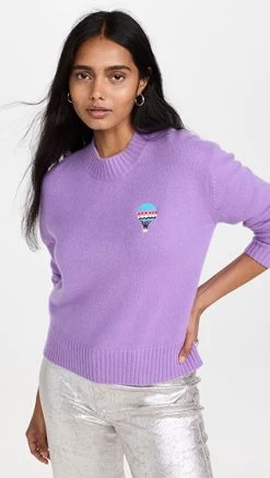 Hot Sale ✔️ Mira Mikati Hot Air Balloon Cashmere Sweater Purple 🧨