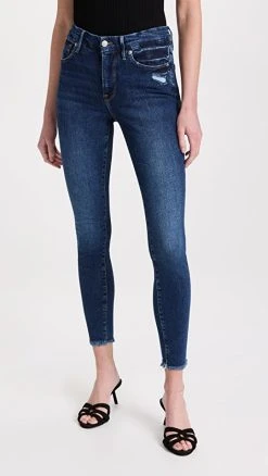 Best reviews of ❤️ Good American Good Legs Raw Hem 👖 Jeans Indigo236 🤩