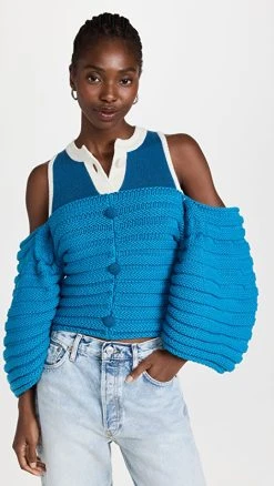 Brand new 😍 Hellessy Orlan Sweater Deep Teal/Ecru 👍