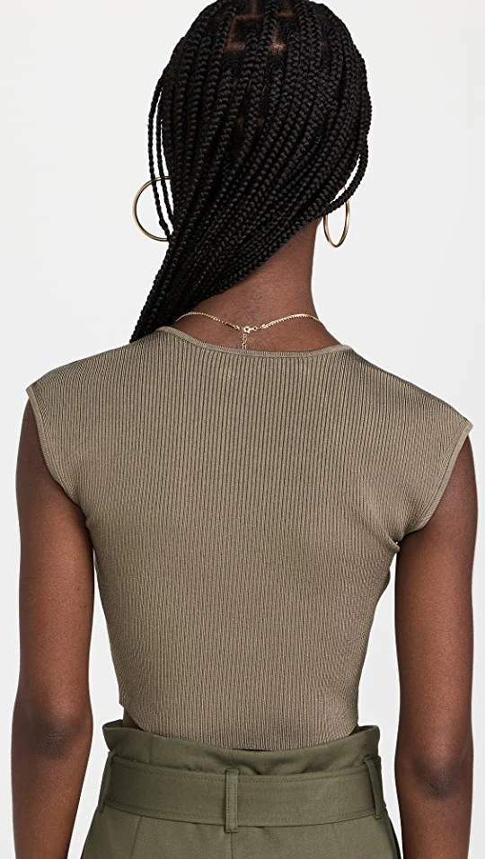 Buy ???? Jonathan Simkhai Abia Compact Rib Cropped Tee Olivine ???? 4 Buy ???? Jonathan Simkhai Abia Compact Rib Cropped Tee Olivine ???? - Image 2