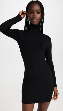 Best Sale 🔔 JoosTricot Mini Turtleneck 👗 Dress Black 👍