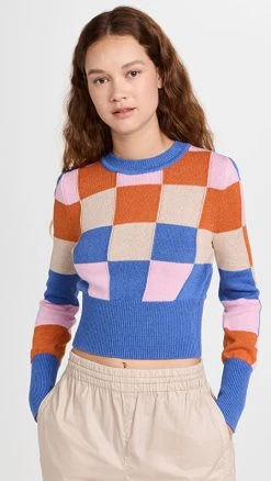 Budget ⭐ JoosTricot Patchwork Crew Neck Sweater 💯