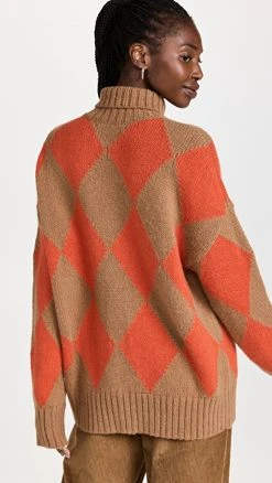 Brand new ✔️ La Double J Argyle Sweater Camel / Orange 🌟 -Veronica Beard Shop ladou305321e585 1665769266305 2 0. UX540 . QL90