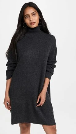 Best deal 🛒 Le Kasha Kalmar Cashmere Tunic With Collar Charcoal 🔔