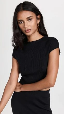 Flash Sale ❤️ Le Kasha Greece Cashmere Crop Top Black 🔔