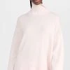 Top 10 ❤️ Le Kasha Suede Turtleneck Cashmere Sweater Light Pink 🧨