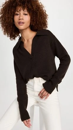 Cheapest 👍 LISA YANG Serena Cashmere Sweater Wood 🎉