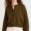 Hot Sale ???? Molly Goddard Cropped Aran Cardigan Khaki ???? -Veronica Beard Shop mgodd3000710719 1661451678523 2 0. UX540 . QL90