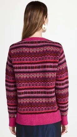 Cheapest 🛒 Molly Goddard Oversized Fair Isle Cardigan Pink Fairisle 🌟 -Veronica Beard Shop mgodd300131e786 1665596374531 2 0. UX540 . QL90