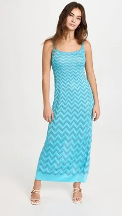 Deals 🧨 Missoni Sleeveless Long 👗 Dress Bachelor Button 🎁