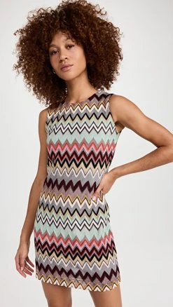 Budget 🌟 Missoni Sleeveless 👗 Dress Urban Multi ❤️