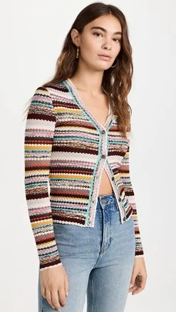 Best deal 👏 Missoni Long Sleeve Cardigan Multi 🧨