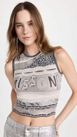 Deals ⌛ Missoni Knit Top Beige Multi 👍