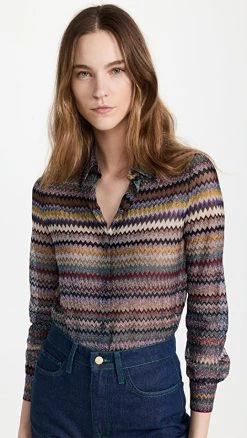 Brand new ⭐ Missoni Long Sleeve 👕 Shirt Dark Multi 🌟
