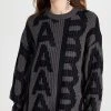 Best reviews of 🛒 Marc Jacobs Monogram Distressed Sweater Black/Charcoal 👏