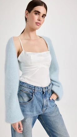 Buy 🥰 Marc Jacobs Mohair Bolero Cardigan Light Blue 🔥