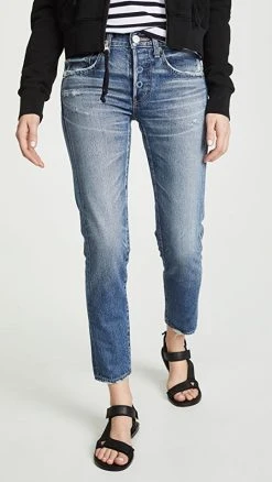 Flash Sale ⭐ MOUSSY VINTAGE MV Vienna Tapered 👖 Jeans Blue 😍