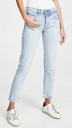 Cheapest 😀 MOUSSY VINTAGE Camilla Tapered 👖 Jeans Light Blue 👏