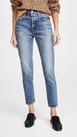 Discount 🔥 MOUSSY VINTAGE Moskee Tapered-HI Jean Blue 🔔