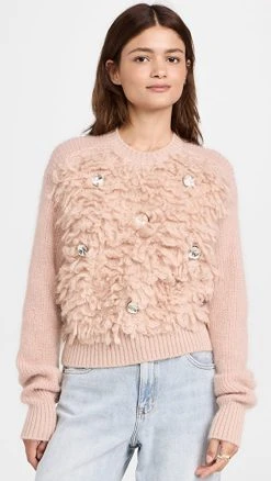 Promo 🧨 No. 21 Crystal Embellished Sweater Rose 🎁