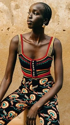 Coupon 🔥 Paco Rabanne Embellished Top Navy 🌟