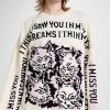 Hot Sale ✔️ Philosophy Di Lorenzo Serafini Cat Print Crewneck Sweater Fantasy Print Ivory ✔️ -Veronica Beard Shop philo4058673249 1657051380155 2 0. UX540 . QL90