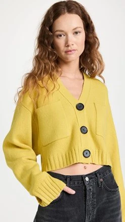 Best Pirce 😉 Proenza Schouler Cashmere Cardigan Citron 🧨