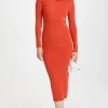 Best deal 💯 LAPOINTE One Shoulder Long Sleeve 👗 Dress Poppy ⌛