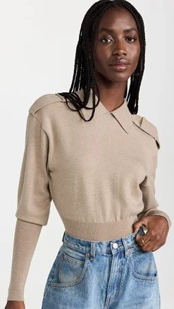 Best Pirce ✔️ Victoria Beckham Reversible Cut Out Bodysuit Camel Marl 😉