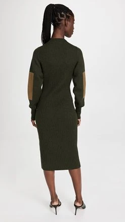 Discount ⭐ Victoria Beckham Polo Neck Jumper 👗 Dress Khaki/Olive 💯 -Veronica Beard Shop vbedb3022617613 1663007389517 2 0. UX540 . QL90